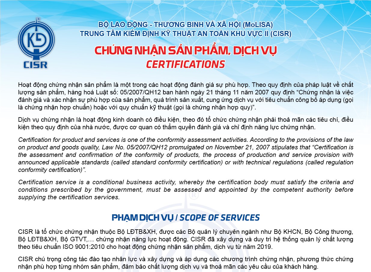 Chứng nhận sản phẩm